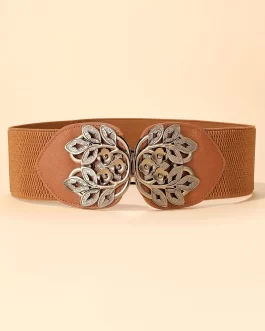 Plant Buckle Wide Belt