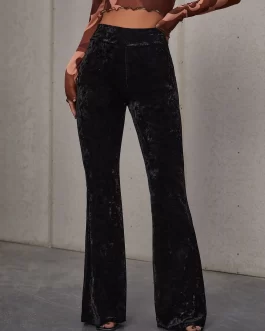 BAE High Waist Velvet Flared Pants