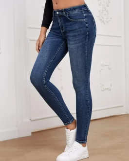 Slant Pocket Skinny Jeans